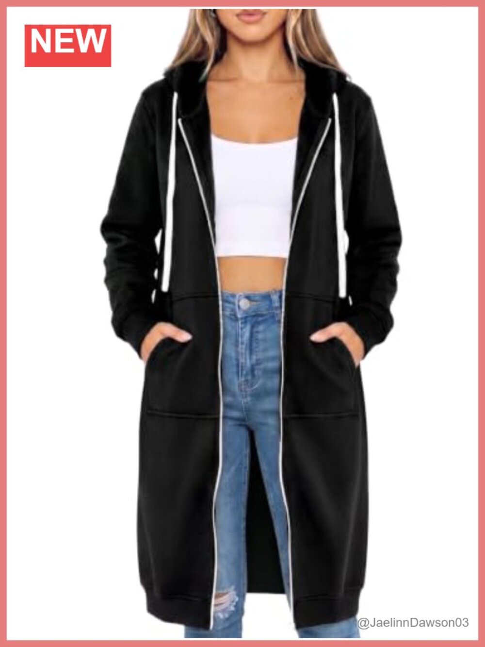 Women's Zip Up Hoodie Long Fleece Sweatshirt with Pockets